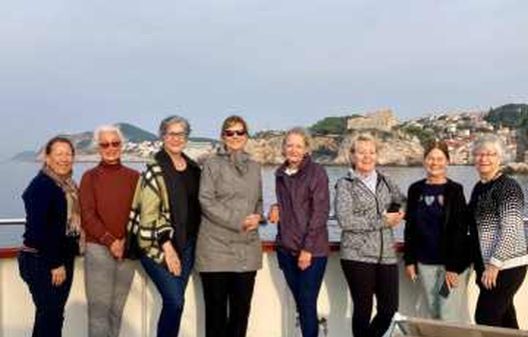 Historic old town of Dubrovnik seen from Adriatic Sea on Croatia cruise
